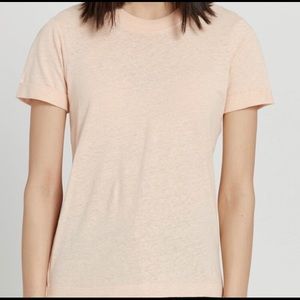 Frank and Oak minimal hemp tee in peach